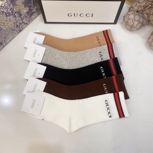 Gucci Socks 5 Pairs with Original Box Luxury Brand Breathable Gucci Sock