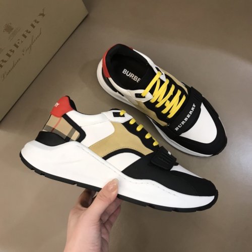 Burberry Mens Shoes Sneakers Fashion Type Luxury Brand Vintage Check Cotton Sneaker with Original Box