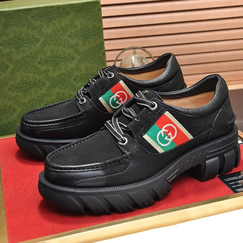 Gucci Mens Shoes Leather Design Luxury Brand Business Dress Shoes for Men with Original Box