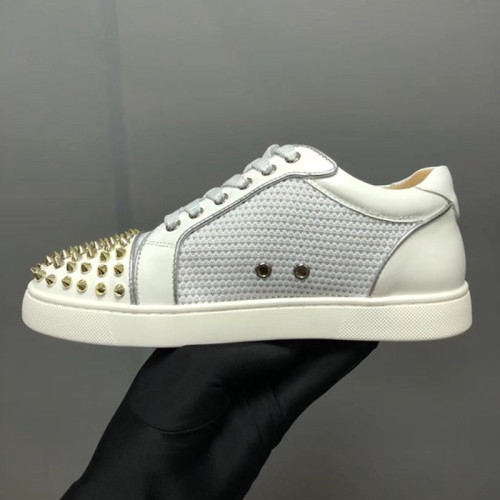 Christian Louboutin Mens Shoes Luxury Brand Red Bottom Design Louis Junior Spikes Flat with Original Box CL sneakers