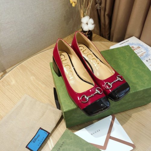 Gucci Womens Shoes Women's Mid-heel Pump with Horsebit