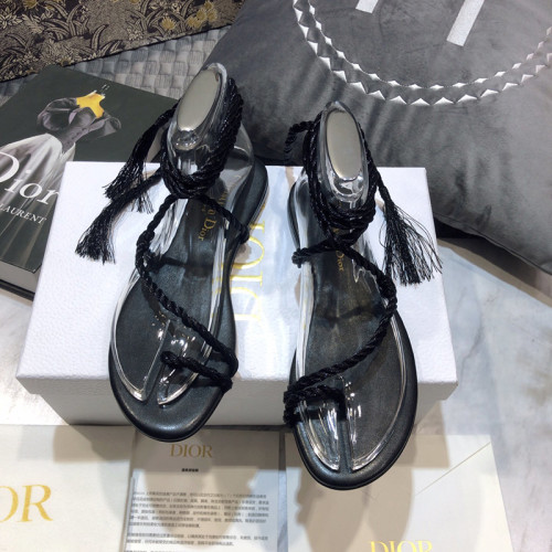 Dior Womens Shoes Weave Flat Sandals CD MYTHE
