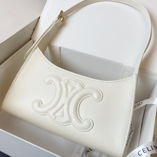 Celine Womens Bags Crossbody Design Luxury Brand CROSSBODY OVAL PURSE CUIR TRIOMPHE IN SMOOTH CALFSKIN with Original Box