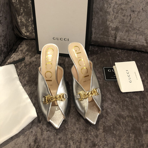 Gucci Womens Shoes Slide Sandal with Chain 7.5cm