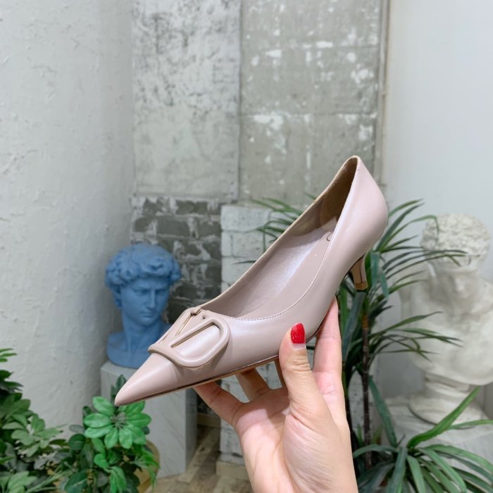 Valentino Women Shoes Mule Flip Flop Sandals VLOGO SIGNATURE CALFSKIN PUMP 45MM / 1.8 IN. with Original Box
