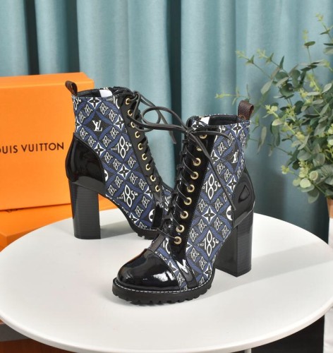 Louis Vuitton Women Shoes Boots Luxury Brand STAR TRAIL ANKLE BOOT with Original Box