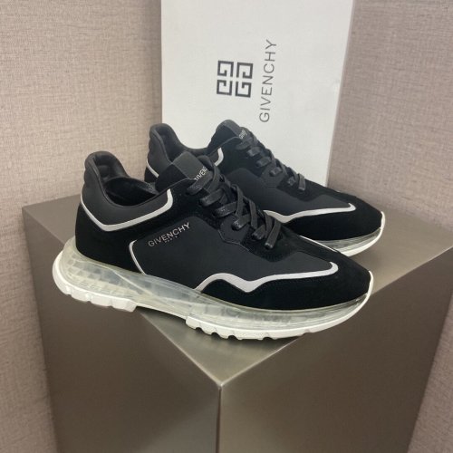 Givenchy Men Shoes Fashion Type Luxury Brand GIVENCHY SNEAKERS IN LEATHER WITH LATEX BAND with Original Box