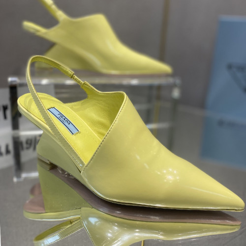 Prada Womens Shoes Slingback Pumps Luxury Brand Casual Shoes for Women with Original Box