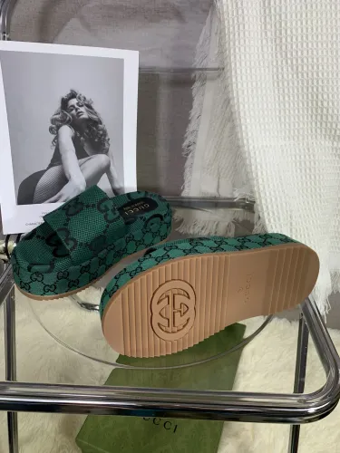 Gucci Womens Shoes Platform Slide Slippers Sandal Summer Design Luxury Brand Women's platform slide sandal with Original Box 623212 UKO00 2580