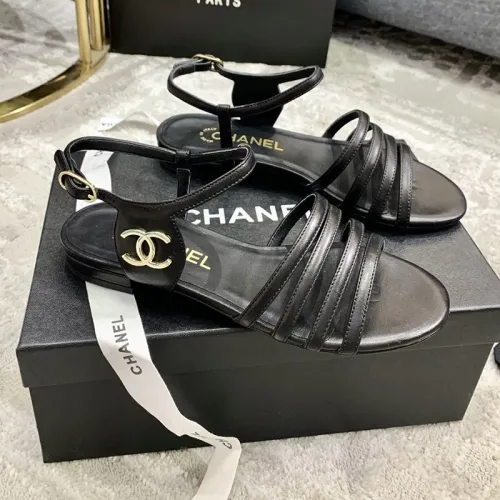 Chanel Womens Shoes Sandals Lambskin Black G36958 X01000 51225