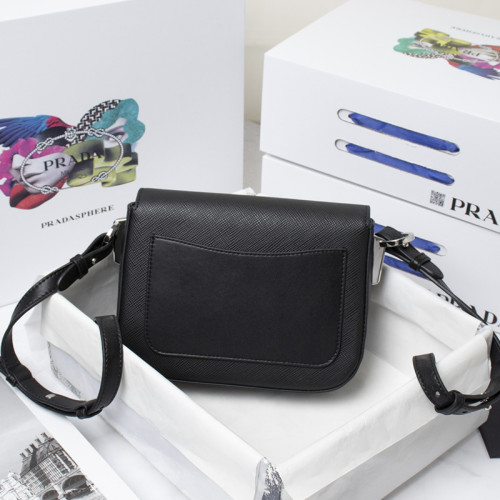 Prada Womens Bag Saffiano Leather Prada Ldentity Shoulder Bag