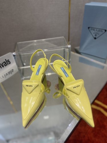 Prada Womens Shoes Slingback Pumps Luxury Brand Casual Shoes for Women with Original Box