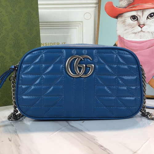Gucci Womens Bags GG Marmont small matelassé shoulder bag Luxury Brand with Original Box 447632 DTD1T 1000