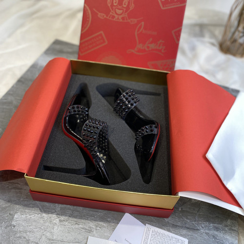 Christian Louboutin Womens Shoes High Heels Mule Slide Sandal