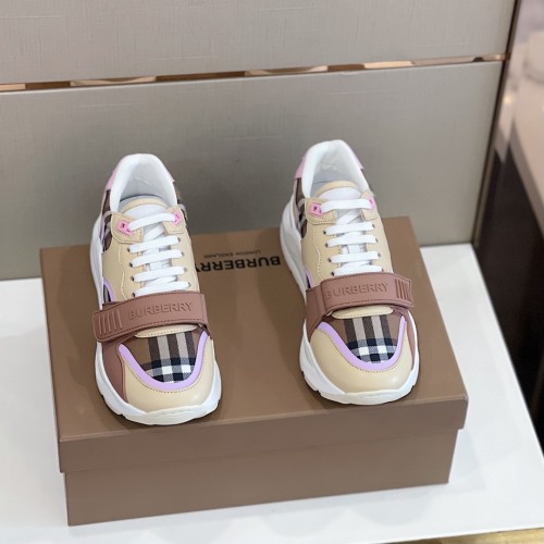 Burberry Men Shoes Fashion Sneakers Luxury Brand Vintage Cotton Sneaker with Original Box