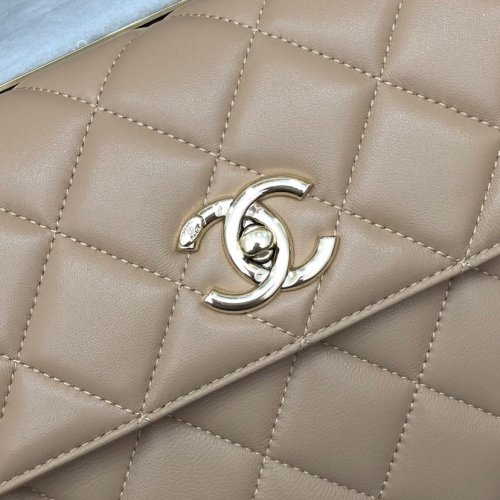 Chanel Womens Shoulder Bags Luxury Brand with Original Box Small Flap Bag With Top Handle Lambskin & Gold-Tone Metal