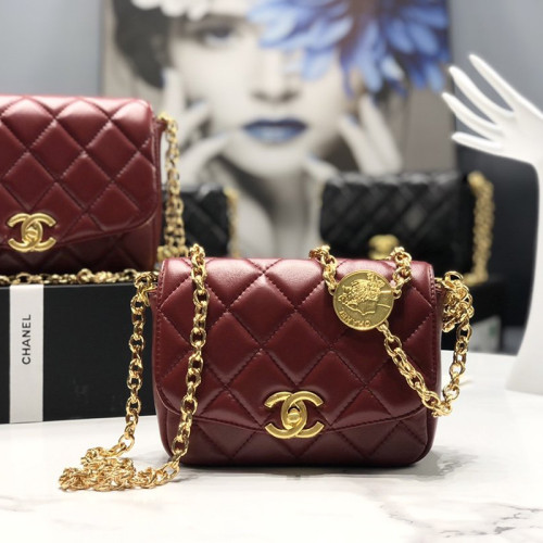 Chanel Womens Bags Crossbody Bag Small Flap Bag Lambskin & Gold-Tone Metal