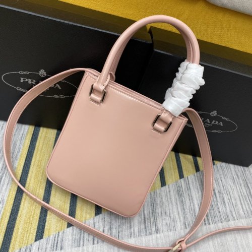 Prada Womens Bag Small Brushed Leather Tote