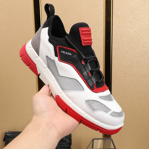 Prada Men Shoes Luxury Brand Sneakers Twist Technical Fabric Sneakers