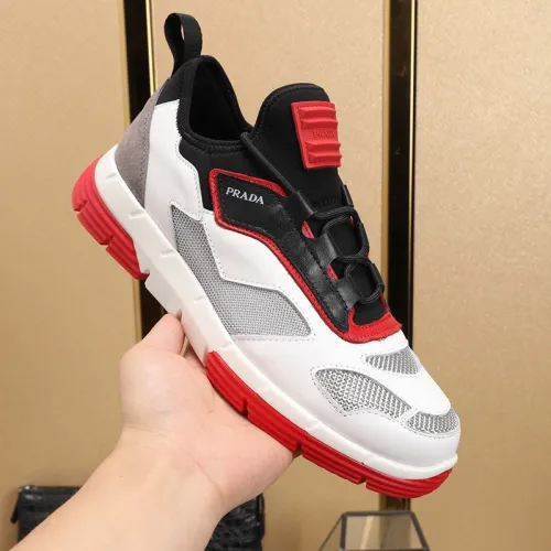 Prada Men Shoes Luxury Brand Sneakers Twist Technical Fabric Sneakers