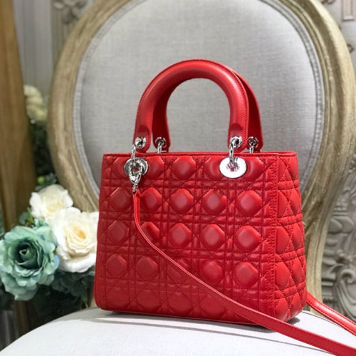 Dior Womens Bags Handbags Luxury Fashion MEDIUM LADY D-LITE BAG with Original Box