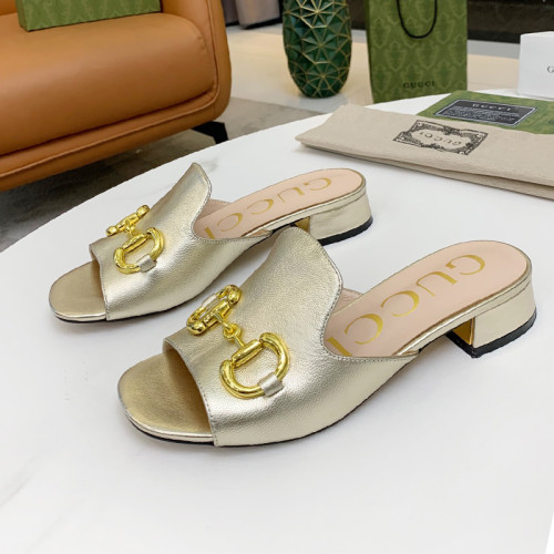 Gucci Womens Shoes Sandals Casual Design Luxury Brand Classic Leather Women's slide sandal with Horsebit with Original Box 655412 BKO00 9022