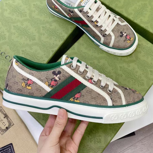Gucci Womens Shoes Sneakers Luxury Brand Women's Gucci Tennis 1977 sneaker ‎606110 2KQ10 4463 with Original Box
