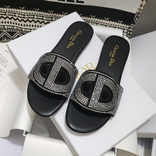 Dior Women Shoes Mule DWAY SLIDE Luxury Brand Womens Sandals Slippers with Original Box