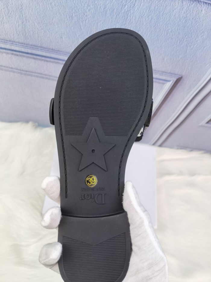 Dior Women Shoes Mule DWAY DIO(R)EVOLUTION SLIDE Luxury Brand DIO(R)EVOLUTION SLIDE Shiny Technical Fabric with Deep Blue Dior Oblique Print KCQ431OBY_S56B