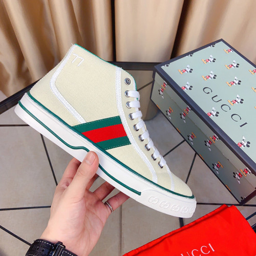 Gucci Mens Shoes Luxury Brand Tennis 1977 High Top Sneaker