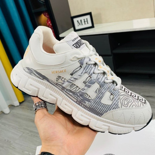 Versace Men Shoes Fashion Design Luxury Brand TRIGRECA SNEAKERS with Original Box