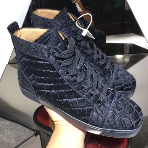 Christian Louboutin Mens Shoes Luxury Brand Red Bottom Design Louis Junior Spikes Flat with Original Box CL sneakers