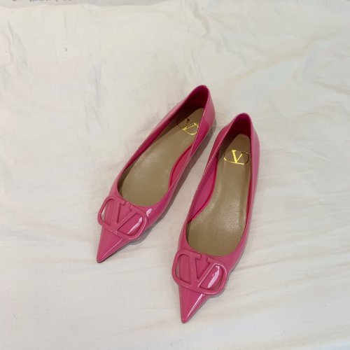 Valentino Women Shoes Mule Flip Flop Sandals VLOGO SIGNATURE CALFSKIN PUMP Flat Luxury Brand with Original Box