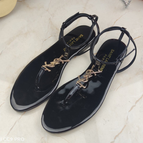 Yves Saint Laurent YSL Women Shoes Sandals Slippers Luxury Brand Genuine Leather Sole Womens Slippers with Original Box