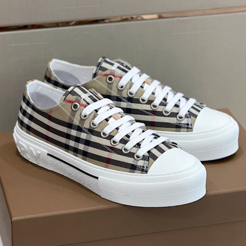 Burberry Mens Shoes Sneakers Fashion Type Luxury Brand Vintage Check Cotton Sneaker with Original Box