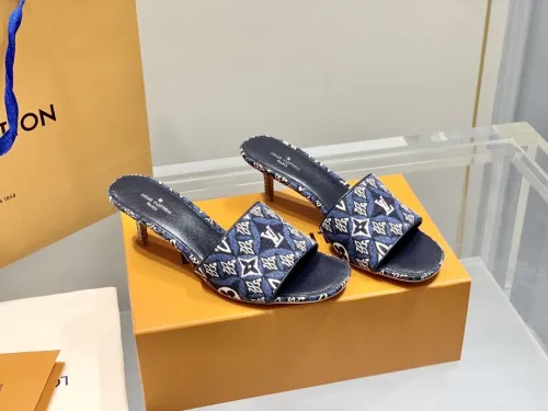 Louis Vuitton Womens Shoes Pumps Sandals Leather Design Luxury Brand Fashion Sandals with Original Box 5.5cm Heel