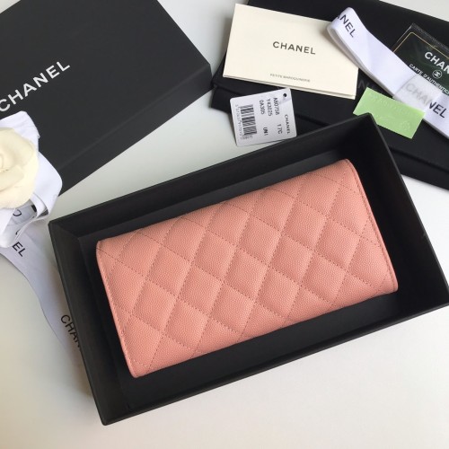 Chanel Womens Bag Wallets Clutch Luxury Brand Boy Chanel Long Flap Wallet Lambskin & Gold-Tone Metal Black A80758