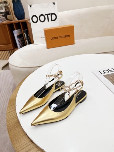 Louis Vuitton Womens Shoes Sandals Slippers Leather Design Luxury Brand Fashion Sandals with Original Box