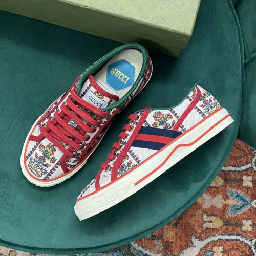 Gucci Womens Shoes Sneakers Luxury Brand Women's Gucci Tennis 1977 sneaker ‎663257 2UX10 9070 with Original Box