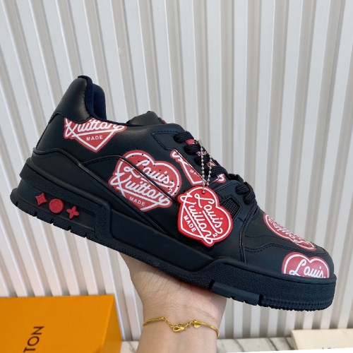 Louis Vuitton Men Shoes Fashion Sneakers Design Luxury Brand LV TRAINER SNEAKER Black with Original Box 1A9JBB