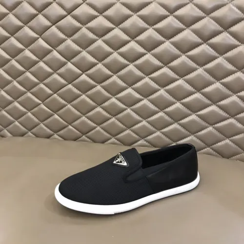 Prada Mens Shoes Casual Loafers Driving Luxury Brand Black Prada Shoes with Original Box