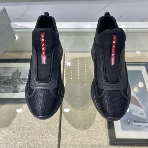 Prada Mens Shoes Sneakers Casual Shoes for Men Luxury Brand White Prada PRAX 1 sneakers with Original Box 4E3576_3LFV_F0009