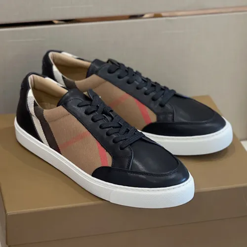 Burberry Mens Shoes Sneakers Fashion Type Luxury Brand Vintage Check Cotton Sneaker with Original Box