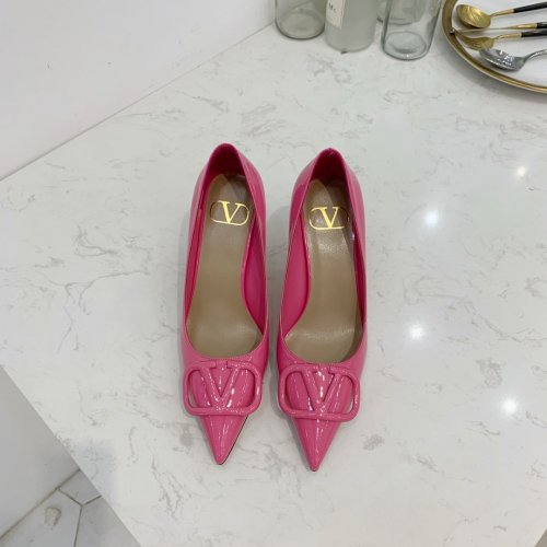 Valentino Women Shoes Mule Flip Flop Sandals VLOGO SIGNATURE CALFSKIN PUMP 80MM Luxury Brand with Original Box