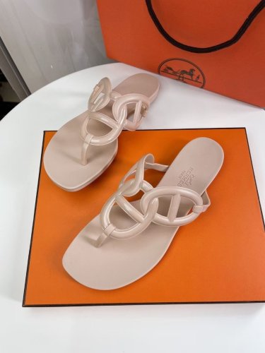 Hermes Womens Shoes Egerie Slippers Sandals Casual Fashion Sandals Luxury Brand with Original Box