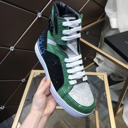 Philipp Plein Men Shoes High Top Sneaker Fashion Design Luxury Brand