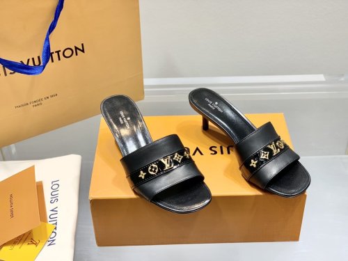 Louis Vuitton Womens Shoes Pumps Sandals Leather Design Luxury Brand Fashion Sandals with Original Box 5.5cm Heel