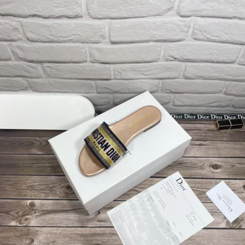 Dior Women Shoes Mule DWAY SLIDE Luxury Brand Womens Sandals Slippers with Original Box
