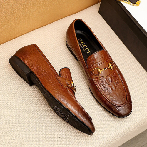 Gucci Mens Shoes Leather Design Luxury Brand Business Dress Shoes for Men with Original Box
