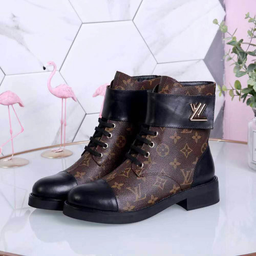 Louis Vuitton Women Shoes Boots Luxury Brand WONDERLAND FLAT RANGER Fashion Ankle Boots 1A2Q3I